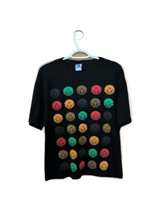 adidas Other - Adidas Shirt Men's M Black Vintage Short Sleeve Retro Graphic T-Shirt Crew Neck